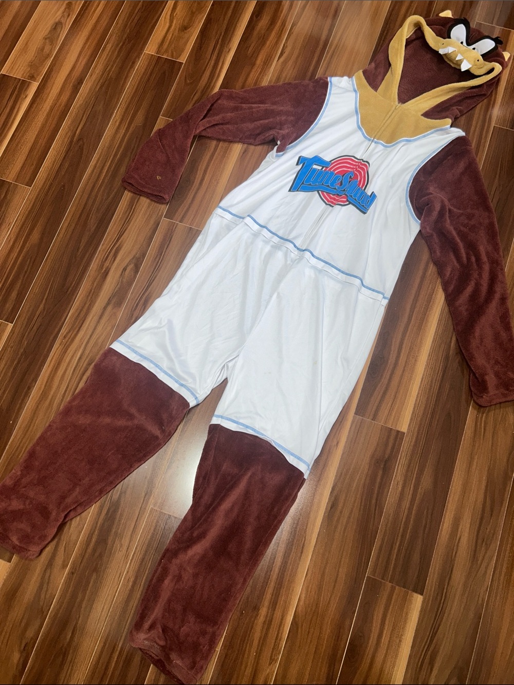 XL Adult Taz looney tunes space jam pajama Halloween costume onesie
